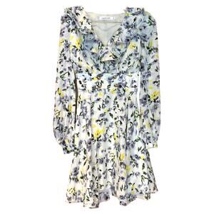 NWT Women's Dabuwawa Floral Long Sleeved Chiffon Mini Dress, Size Medium